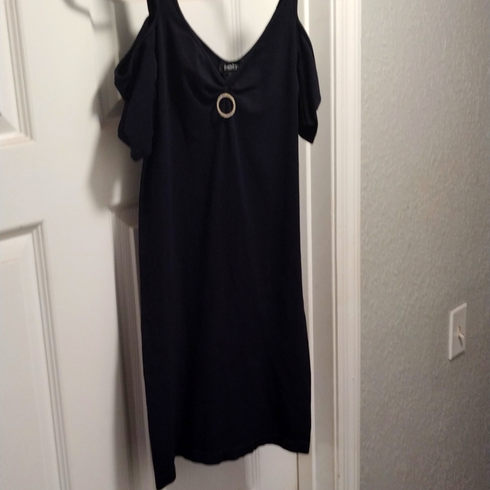 little black dress size medium Bebe. very short very tight.